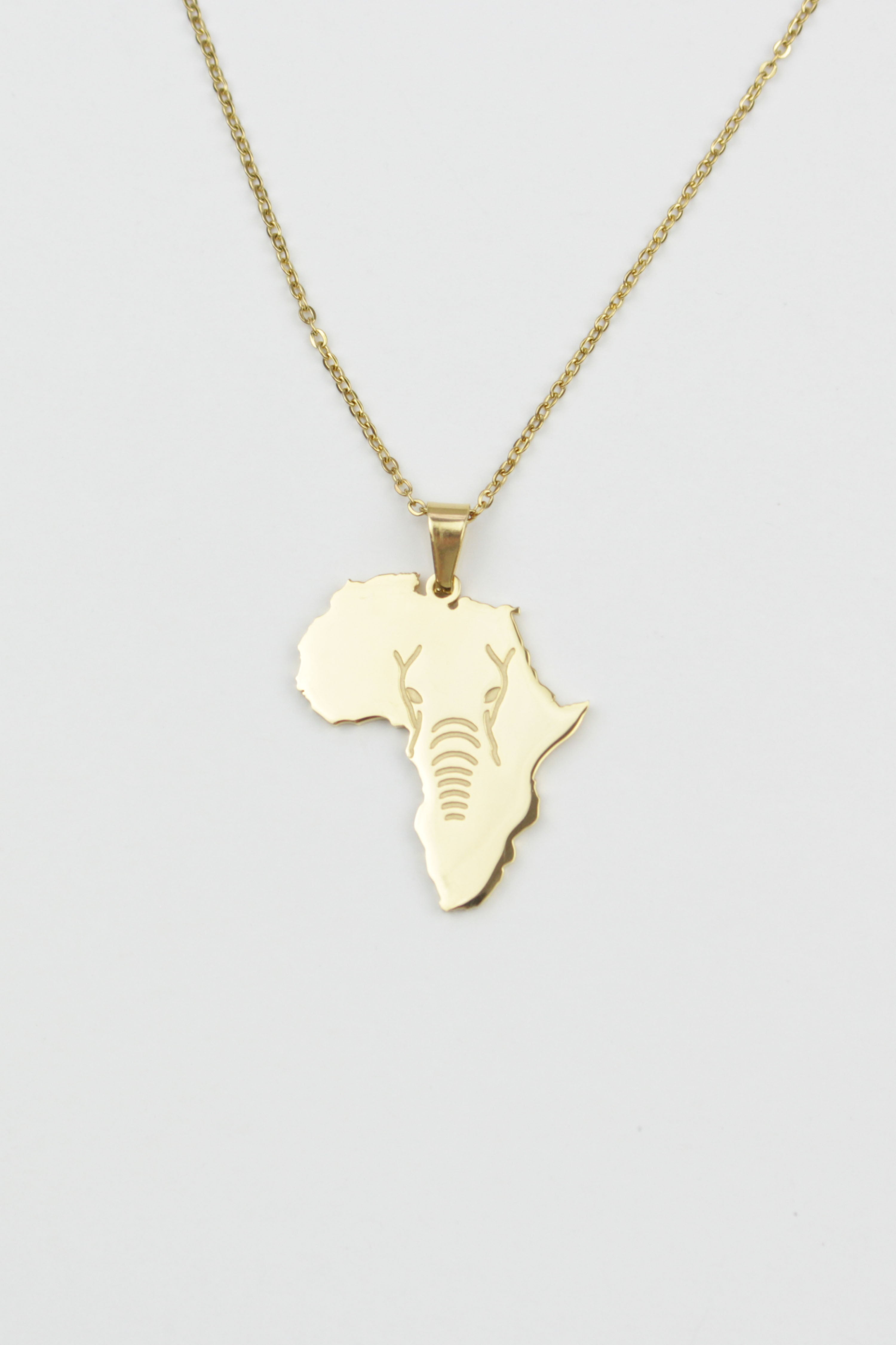 Think Africa Elephant Necklace Stainless Steel