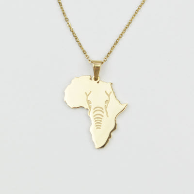 Think Africa Elephant Necklace Stainless Steel