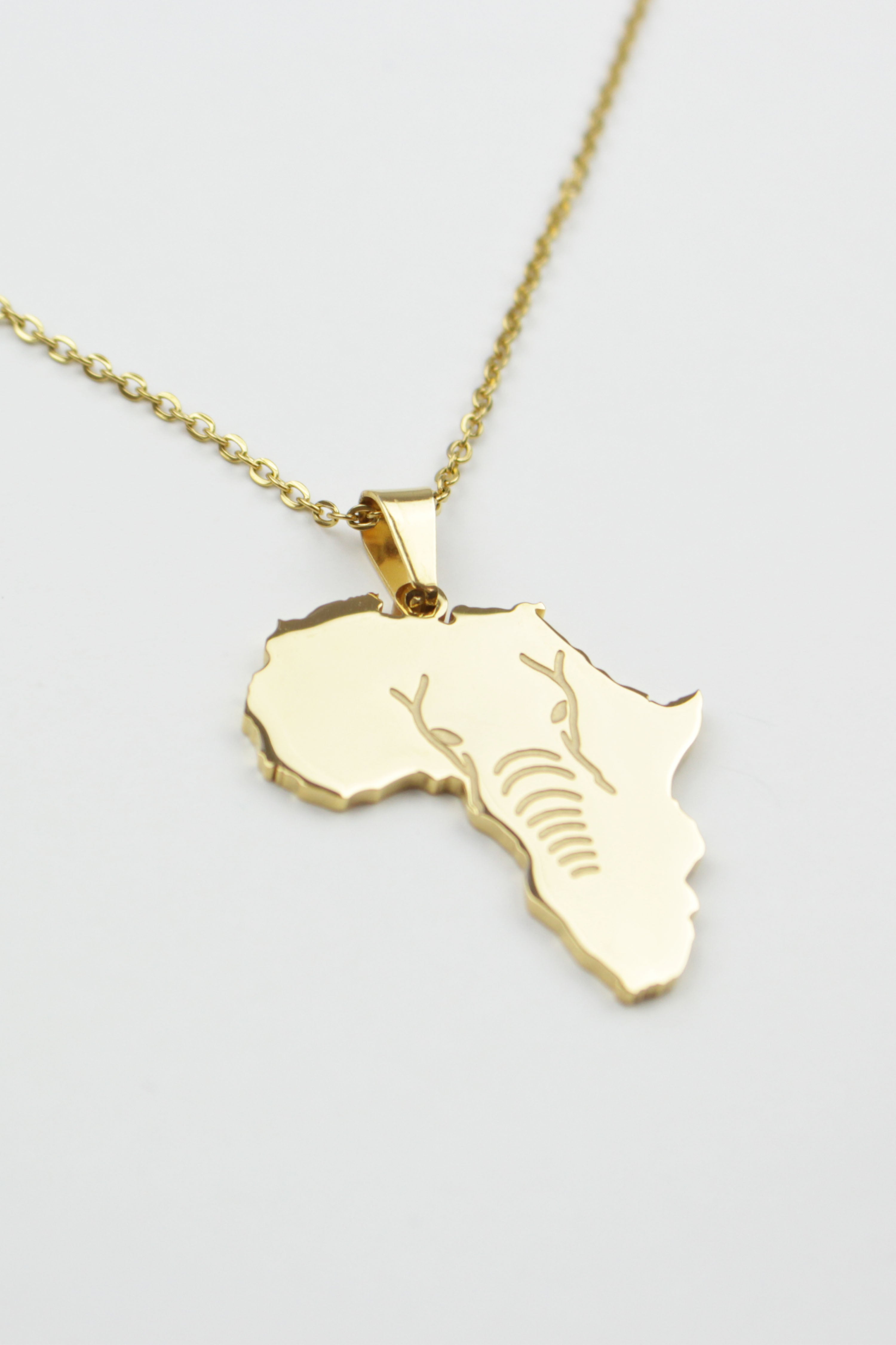 Think Africa Elephant Necklace Stainless Steel